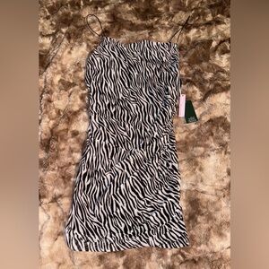 Wild Fable Zebra Print Dress - Black and White